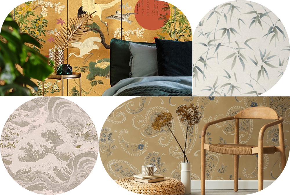 Oriental interior design tends to feature floral